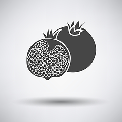 Image showing Pomegranate icon on gray background