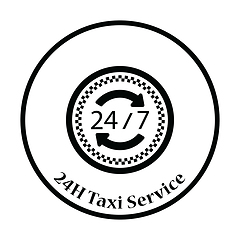 Image showing 24 hour taxi service icon