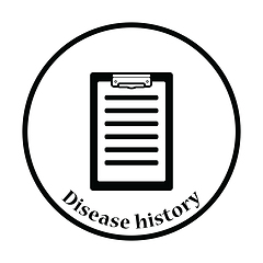 Image showing Disease history icon