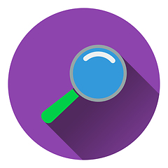 Image showing Flat design icon of magnifier in ui colors