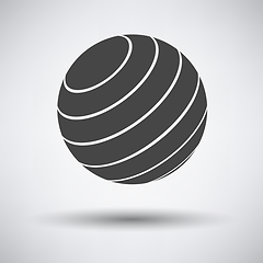 Image showing Fitness rubber ball icon