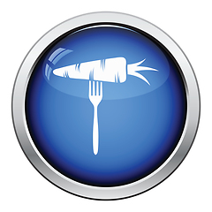 Image showing Diet carrot on fork icon