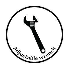 Image showing Icon of adjustable wrench