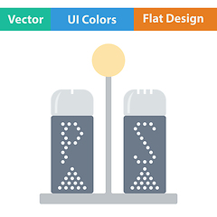 Image showing Flat design icon of Pepper and salt 