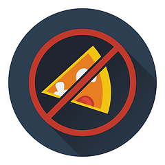 Image showing Prohibited pizza icon