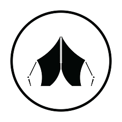 Image showing Touristic tent icon