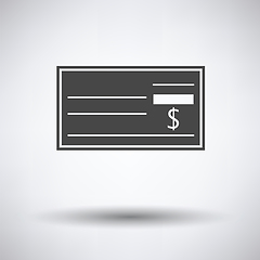 Image showing Bank check icon