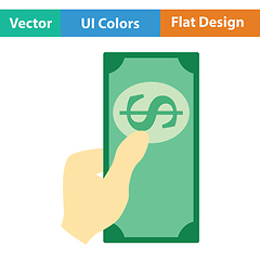 Image showing Had holding dollar icon