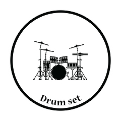 Image showing Drum set icon