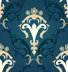 Image showing Damask seamless pattern