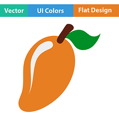 Image showing Flat design icon of Mango