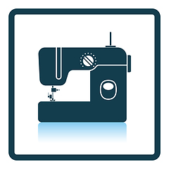 Image showing Modern sewing machine icon