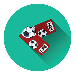 Image showing Two football tickets icon