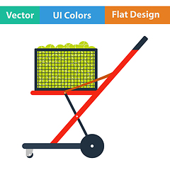 Image showing Tennis cart ball icon