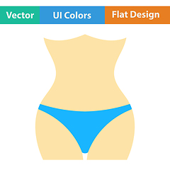 Image showing Flat design icon of Slim waist 