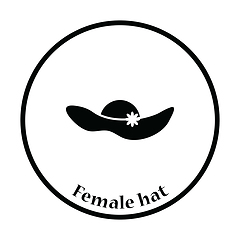 Image showing Elegant woman hat icon