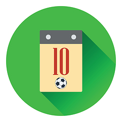 Image showing Icon of football  calendar