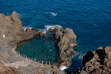 Image showing natural swimming pools on Tenerife island