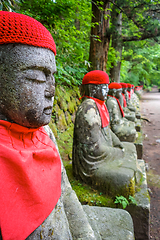 Image showing Narabi Jizo statues, Nikko, Japan