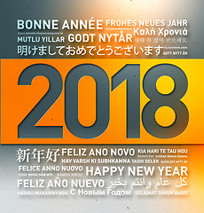 Image showing Happy new year greetings from the world