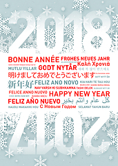 Image showing Happy new year greetings card from all the world