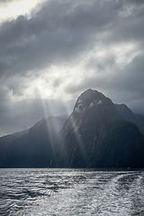 Image showing Milford Sound, fiordland national park, New Zealand