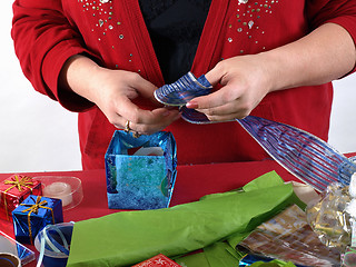 Image showing Wrapping a Present