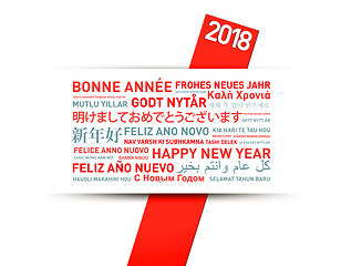 Image showing Happy new year greetings card from the world