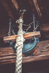 Image showing gong detail in Kinkaku-ji temple, Kyoto, Japan