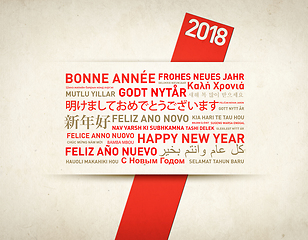 Image showing Happy new year greetings from the world