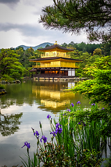 Image showing Kinkaku-ji golden temple, Kyoto, Japan