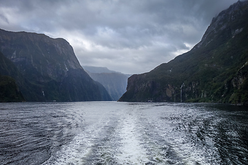 Image showing Milford Sound, fiordland national park, New Zealand