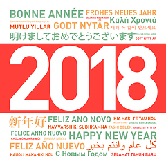 Image showing Happy new year card from the world