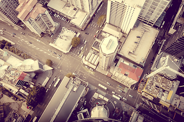 Image showing Auckland buildings aerial view, New Zealand