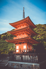 Image showing Pagoda at the kiyomizu-dera temple, Kyoto, Japan