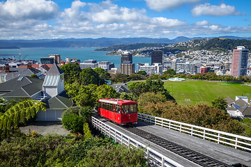 Image showing Wellington city cable car, New Zealand