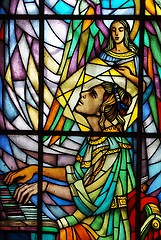 Image showing Stained Glass - St. Cecilia 