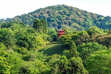 Image showing Pagoda at the kiyomizu-dera temple, Kyoto, Japan