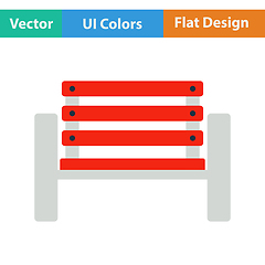 Image showing Tennis player bench icon