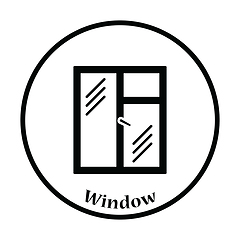 Image showing Icon of closed window frame