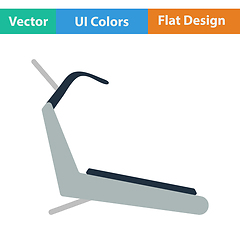 Image showing Flat design icon of Treadmill