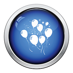 Image showing Party balloons and stars icon