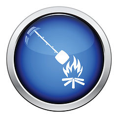 Image showing Camping fire with roasting marshmallo  icon