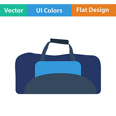 Image showing Flat design icon of Fitness bag