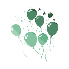 Image showing Party balloons and stars icon