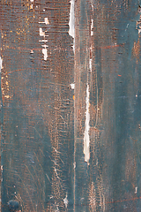 Image showing Old rusty painted wood board