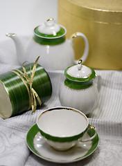 Image showing tea service and gift box