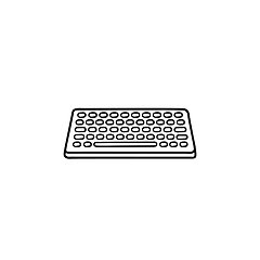 Image showing Keyboard hand drawn outline doodle icon.