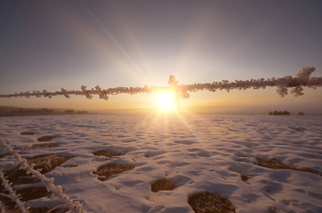 Image showing winter landscape during sunset