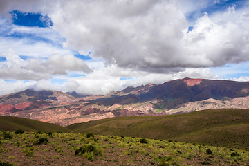 Image showing Serranias del Hornocal, colored mountains, Argentina